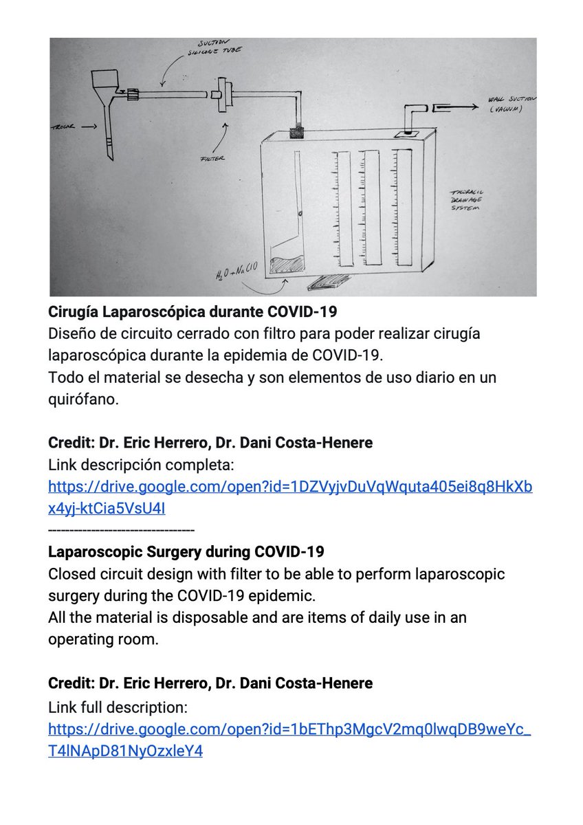 DChenere's tweet photo. Cirugía Laparoscópica durante COVID-19

Diseño de circuito cerrado con filtro para poder realizar cirugía laparoscópica durante la epidemia de COVID-19. 
Todo el material se desecha y son elementos de uso diario en un quirófano.

#coronavirus #COVID19 #surgery #Mutuaterrassa https://t.co/7ZefmTa9Mj
