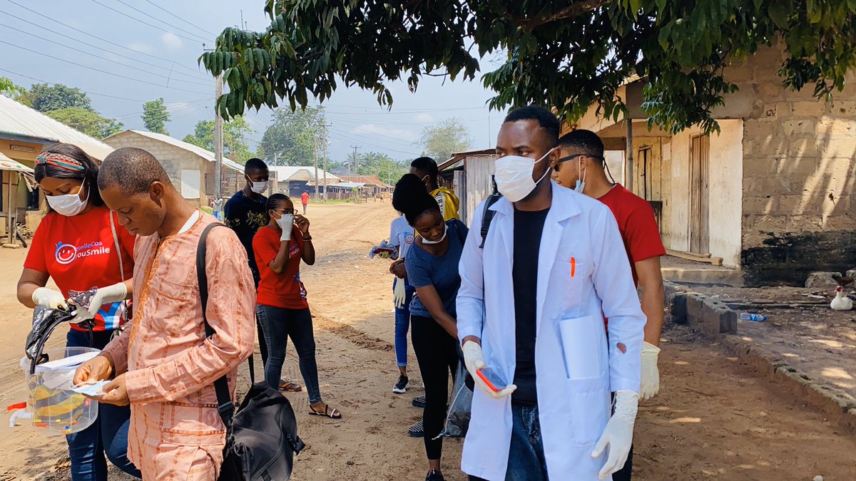 EkechiIke's tweet photo. Today I lead a Team of Volunteers to Mgbrichi in Ohaji/Egbema LGA of IMO STATE Nigeria. In line with one of our FOCUS AREAS @isbys_ngo which is COMMUNITY SERVICE we Lunched the Community Advocacy and Sensitization Project (CAST_Project) for COVID19 Virus. 
1/n https://t.co/AvLRww3CWh