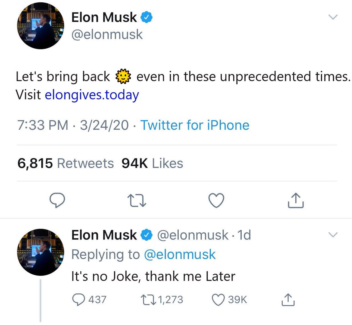 AlexisT11153500's tweet photo. @elonmusk @AlexSafahi @NYCMayor Just benefited from your giveaway. I ❤️Elon https://t.co/GEPkHHRqE7