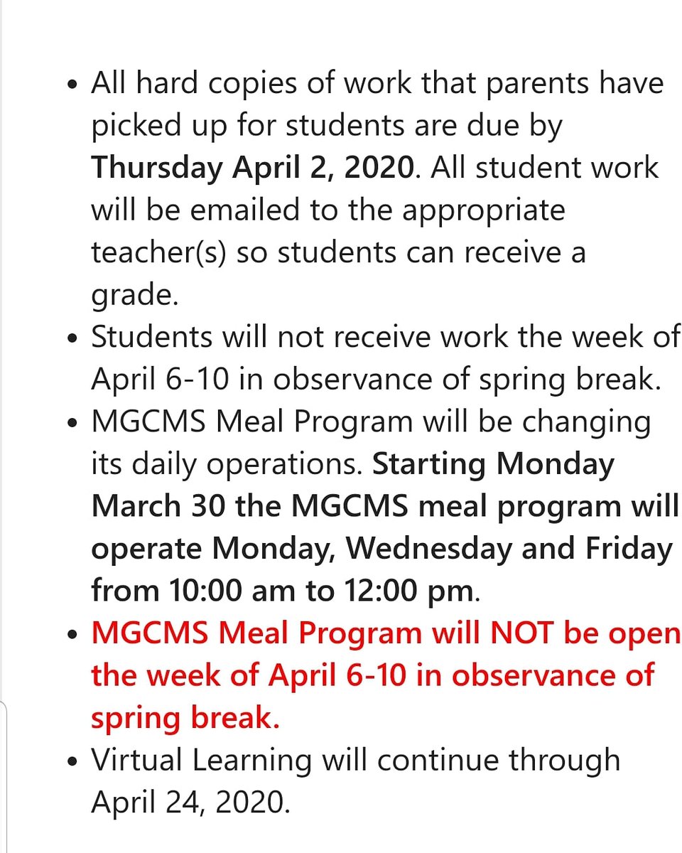 MGMSWolverines's tweet photo. Parents, Stakeholders &amp; Students,

Please see the following announcements from MGCMS Principal Marcus Kimber. https://t.co/Bys14fpX92