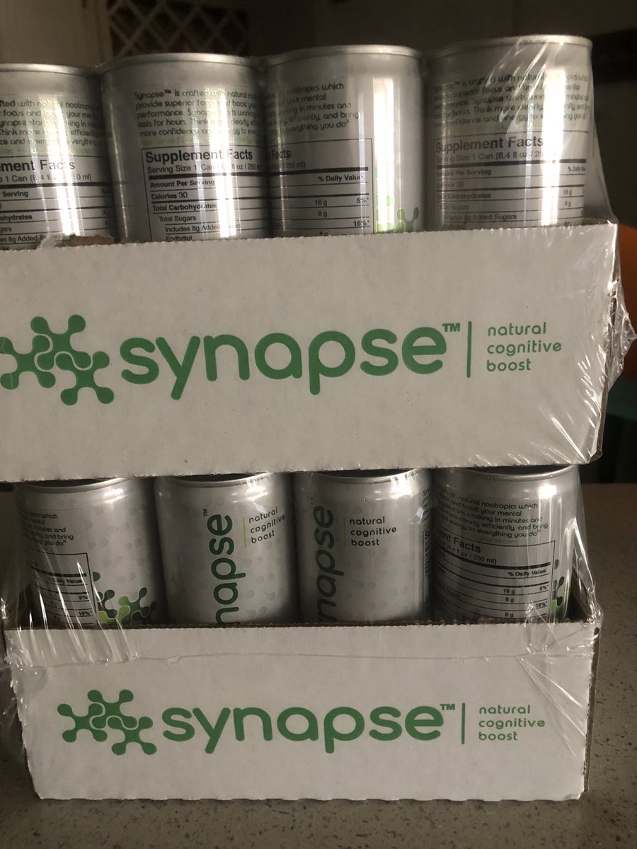 Today I just two cases of <a href="/drinksynapse/">Synapse</a> Getting energy and focus without the caffeine crash. If you want your own Use My Code GREENLIFE to get 10% off. drinksynapse.com #Mindfuel