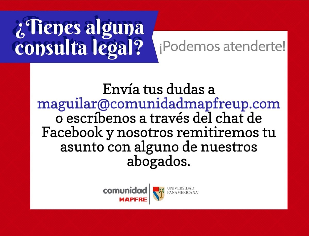 ComunidadMUP's tweet photo. ¿Tienes alguna consulta legal? https://t.co/Owtk4nmRR6