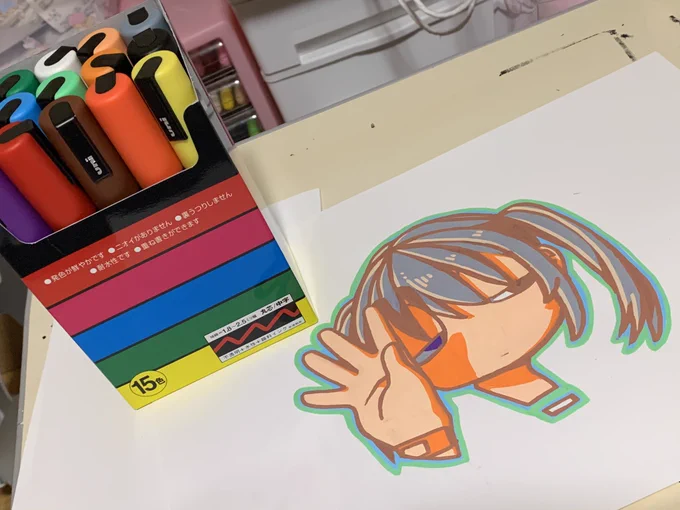 ポスカ届いたのでざっくりらくがき 