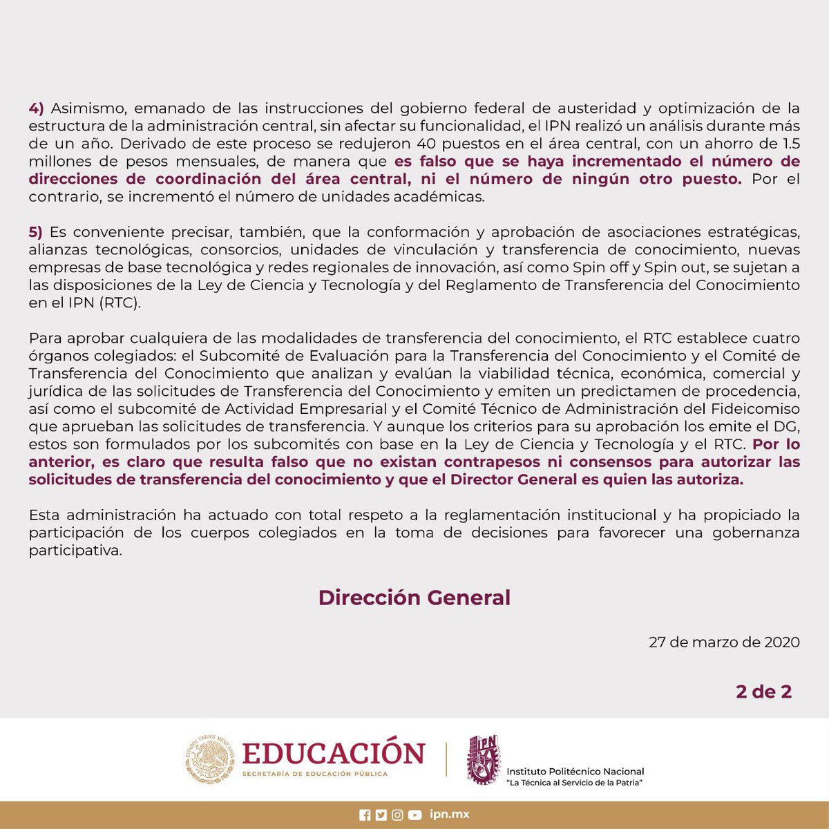 IPN_MX's tweet photo. Información importante para la #ComunidadPolitécnica https://t.co/VSPsvNMiQZ