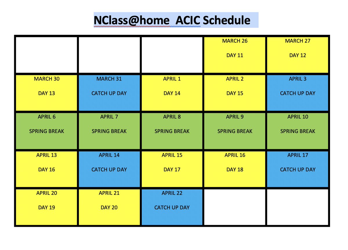 ALLENCOUNTYINT's tweet photo. ACIC NClass Days 11-20 Master Calendar https://t.co/NJfcCwynhj
