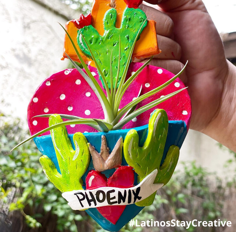 AvanzaLatino's tweet photo. #LatinosStayCreative Another submission is in- look at this amazing artwork from @CraftyChica! Our people are so talented! SEND us your pictures/videos of how you are being creative during the coronavirus crisis. Use #LatinosStayCreative!  #AvanzaLatino #Coronavirus #COVID #CDC https://t.co/5vTcBtqlW1
