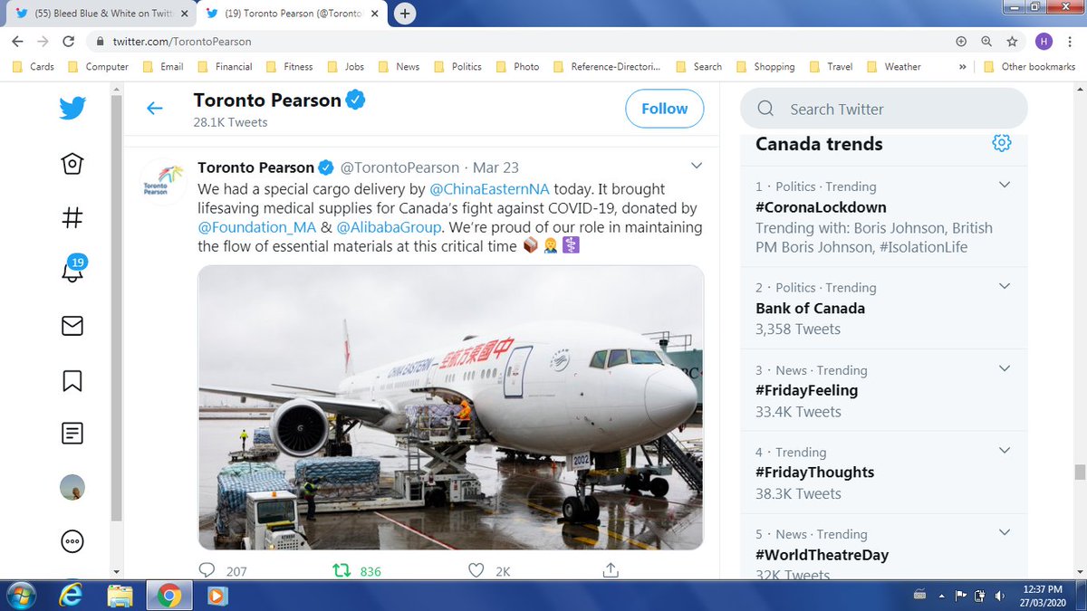 <a href="/SprakeMike/">Drapes</a> <a href="/althiaraj/">Althia Raj</a> 1. Canada sent 1 Shipment of Supplies to China begin of Feb when they were desperate
2. Now with worst over, China sent FIRST shipment of supplies back on March 23.
ALL Cdn Media amplified 1 IGNORED 2
<a href="/RobertFife/">Robert Fife</a> <a href="/MercedesGlobal/">Mercedes Stephenson</a> @LisaLaFlammeCTV <a href="/CBCNews/">CBC News</a>  <a href="/globeandmail/">The Globe and Mail</a> #cdnpoli