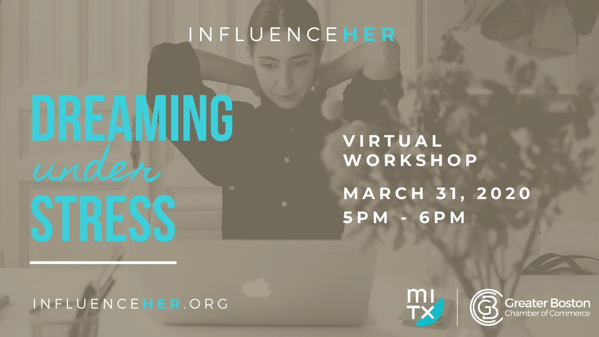 bosbizwomen's tweet photo. Treat yourself to an hour of self-care next Tuesday @ 5PM.✨

👉Join us at our first ever virtual event - a FREE workshop on Dreaming Under Stress.  

Get all the details here: https://t.co/8ww4JJAlnJ

#InfluenceHER https://t.co/r8cjAEpe56