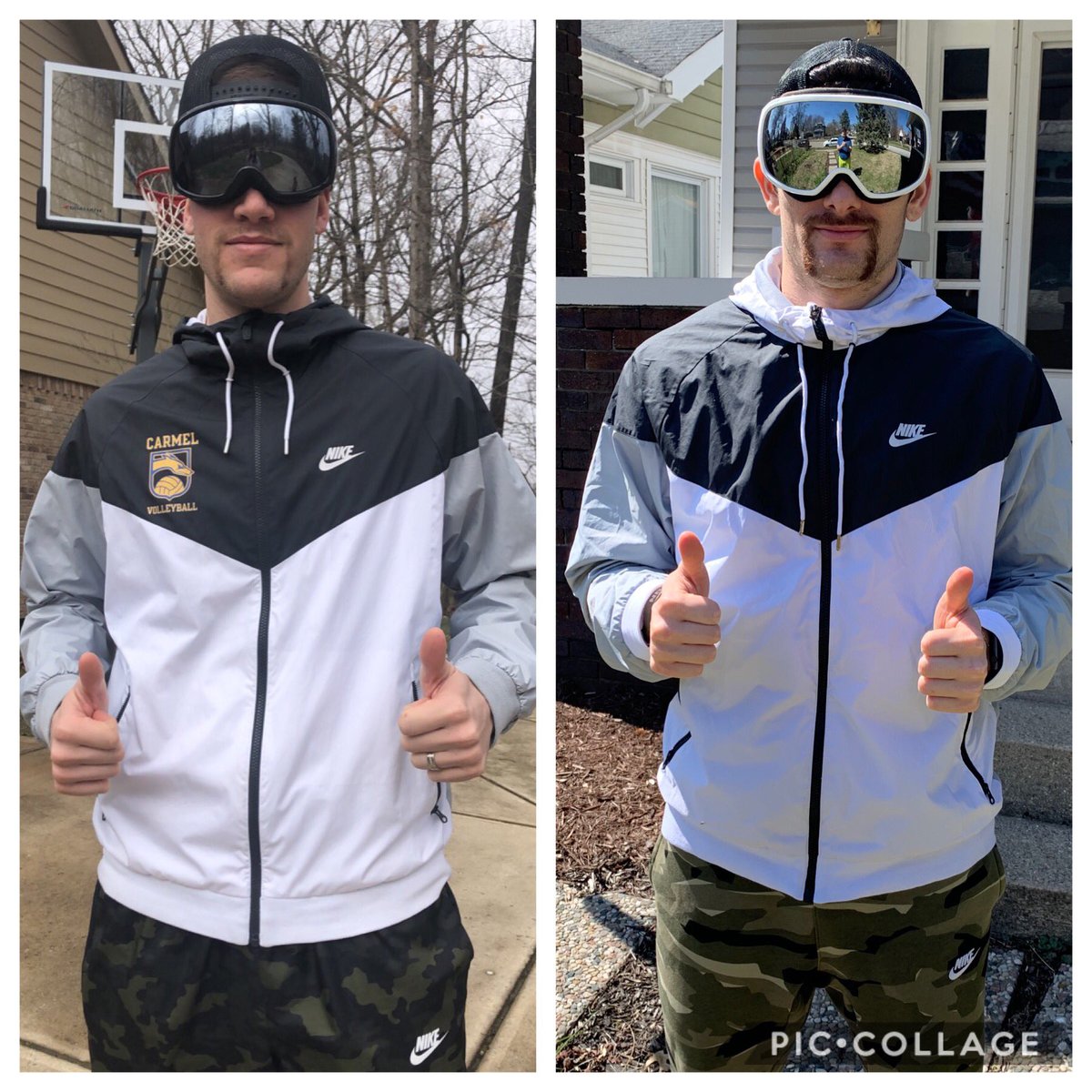 CreeksideMS's tweet photo. Who are these masked men? It’s Mr. V and Mr. Sanders twinning for #WildcatSpiritWeek! @CreekNewsies https://t.co/UvXNo3dEEV