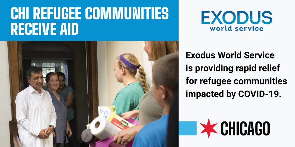 Exodus World Service is providing the refugee community of Chicago with essential relief during their time of need. Learn more about their work at exodusworldservice.org. #ChicagoResponds