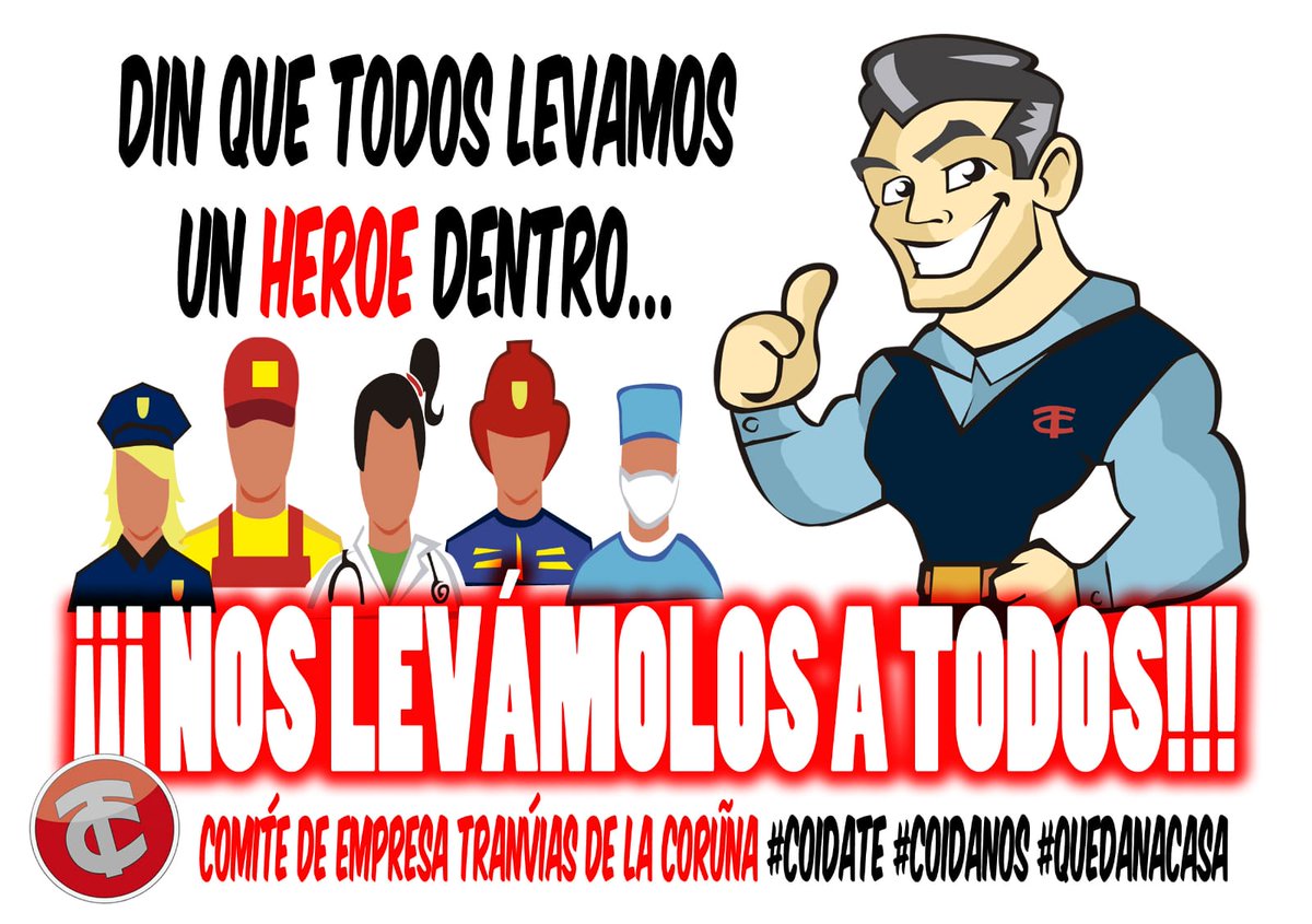AlbertoCouselo's tweet image. A Compañía de Tranvías da Coruña agradece as mostras de carño e animavos a seguir loitando... #coidate #coidanos #quedanacasa
Ás 20:00 horas os buses da nosa cidade "aplaudiran" cos seus intermitentes para agradecervos o voso cariño. Moitísimas grazas!👏