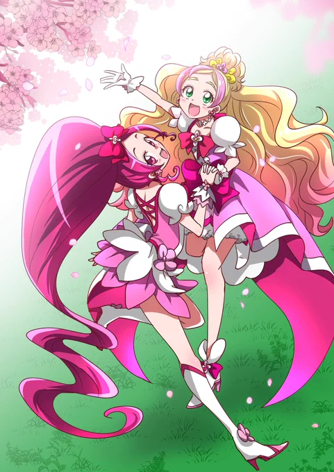 27日が桜の日だったそうなので、過去絵ですが再掲…?
プリキュアのブロッサムとフローラ。
#さくらの日 