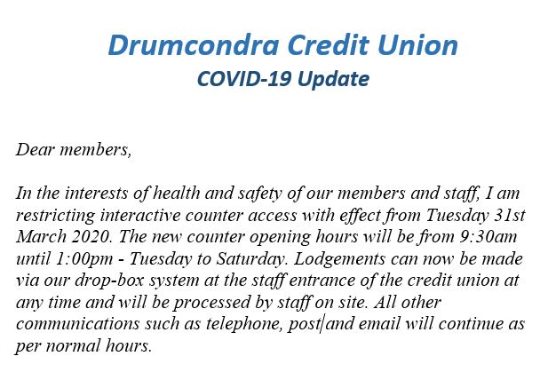 Important notice for members!

#COVID2019 #CreditUnion
