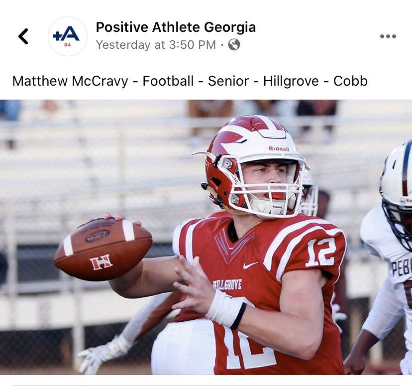 Heidi McCravy Ed.S. (@heidimccravy) on Twitter photo Congrats <a href="/matthewmccravy/">Matthew McCravy</a> ! Proud of you! You continue to amaze us! 🏈❤️🏈<a href="/PositiveAthGA/">Positive Athlete GA</a> <a href="/hgic2018/">Hillgrove Gridiron Club (HGIC)</a> <a href="/BerryFootball/">Berry Football</a> <a href="/ChrisHixsonQB/">Chris Hixson</a> <a href="/QBIQsystem/">QBIQ™️</a> <a href="/RecruitGeorgia/">Recruit Georgia</a> Congrats <a href="/matthewmccravy/">Matthew McCravy</a> ! Proud of you! You continue to amaze us! 🏈❤️🏈<a href="/PositiveAthGA/">Positive Athlete GA</a> <a href="/hgic2018/">Hillgrove Gridiron Club (HGIC)</a> <a href="/BerryFootball/">Berry Football</a> <a href="/ChrisHixsonQB/">Chris Hixson</a> <a href="/QBIQsystem/">QBIQ™️</a> <a href="/RecruitGeorgia/">Recruit Georgia</a>