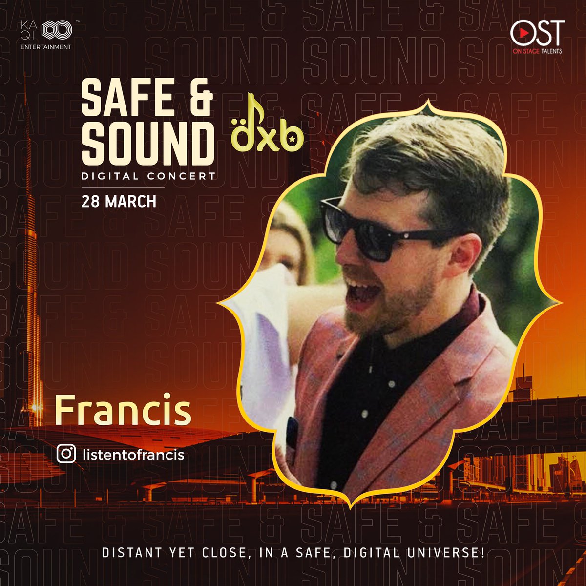 We have <a href="/listentofrancis/">Francis</a> getting his jam on all the way from DXB!
.
.
#SafeAndSoundDigitalConcerts #DigitalConcert #Dubai #StayHomeStaySafe #SafeAndSoundDXB