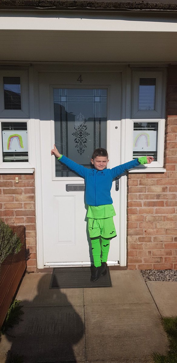 @stjoes21 Seb has made #rainbowsinwindows for us and also for the neighbours to brighten their day and their windows as well 🌈
