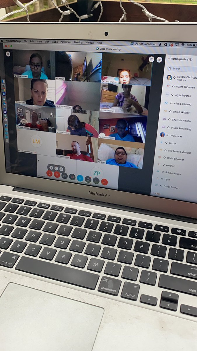 Got my kids connected with their coaches today! #gcisd #webex ❤️❤️