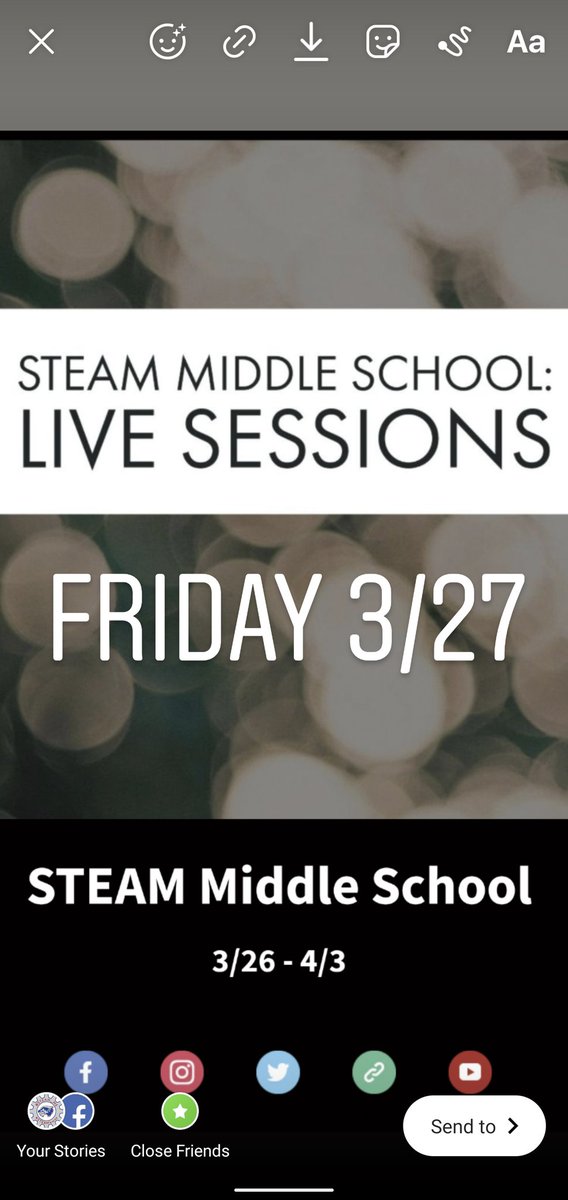 STEAM_MS's tweet photo. Join us today for two #STEAMlive sessions! 🥪🥧#steamlearnsathome https://t.co/CXkgG9bBn0