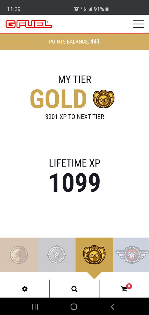 CRIPTOK's tweet photo. @GFuelEnergy Just realized I made it to Gold status! https://t.co/1vfwiBNJfw