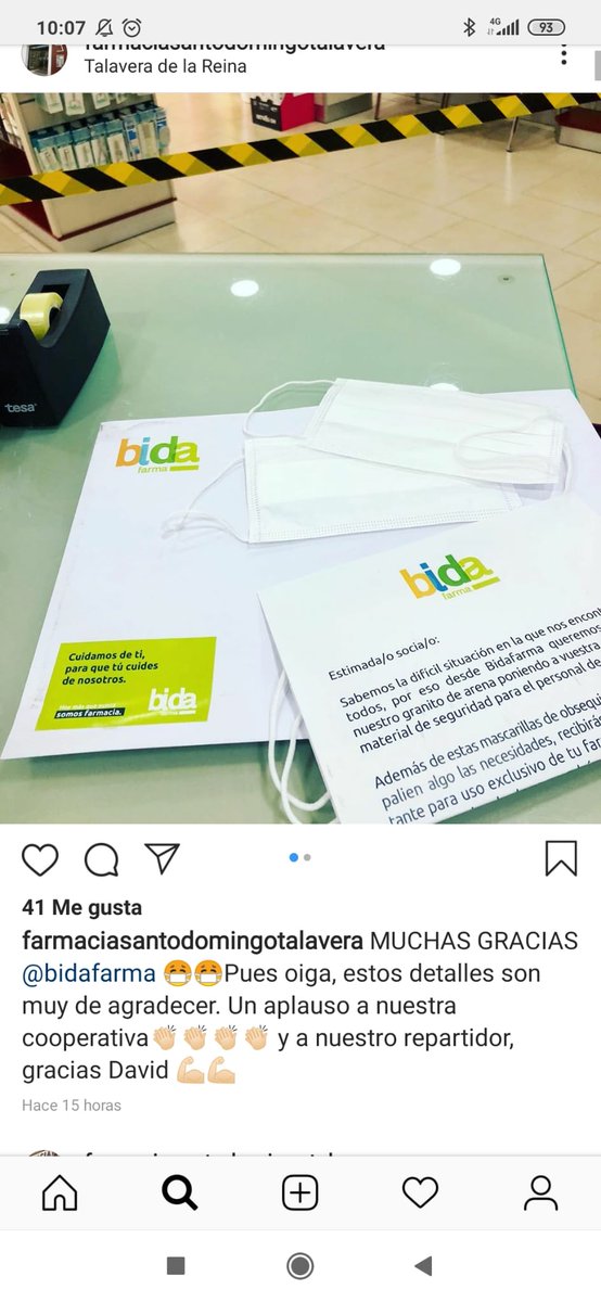 En <a href="/BidaFarma/">Bidafarma</a> tratamos de animarnos y cuidarnos los unos a los otros, trabajadores, colaboradores repartidores, farmacias ❤️❤️
Orgulloso de estar aquí
#somosfarmacia