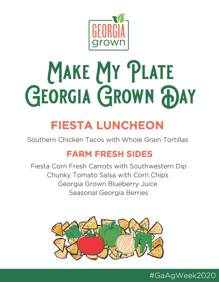 Georgia4H's tweet photo. It's Make My Plate #GeorgiaGrown Day for #GaAgWeek2020! Since its almost lunchtime, why don't you check out this yummy Fiesta Luncheon Recipe! #InspireKidsToDo #NationalNutritionMonth https://t.co/6aw2F6RqdJ