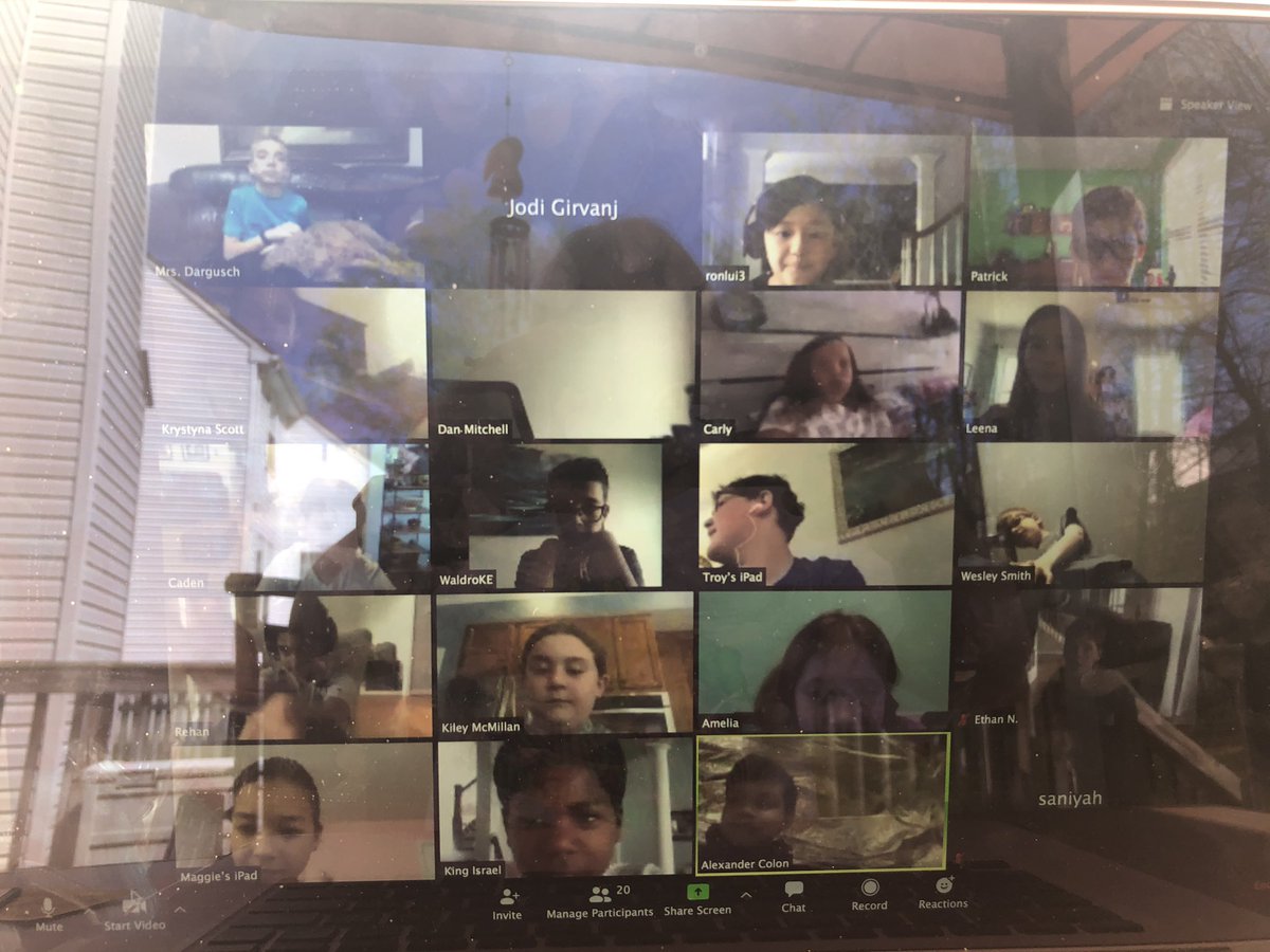 girvansclass's tweet photo. I was so excited to see and talk to my students today using Zoom #tmeseagles#missyouall https://t.co/75B73n4IDz