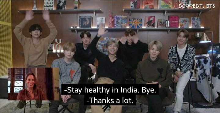 The artist they video called during  #CONNECT_BTS Stephanie Rosenthal was in India when the interview was recorded