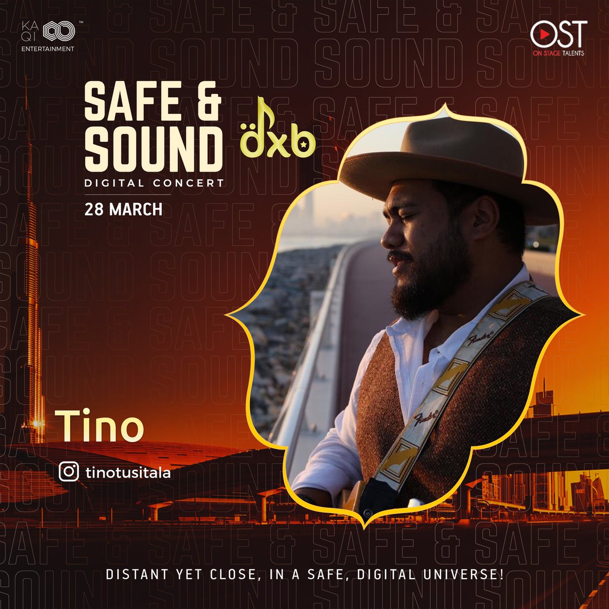 Give it up for our main man #TinoTusitala
.
#SafeAndSoundDigitalConcerts #DigitalConcert #Dubai #StayHomeStaySafe #SafeAndSoundDXB