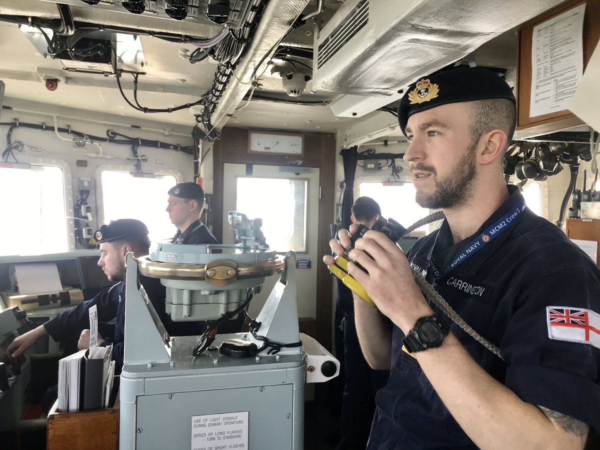 HMSHurworth's tweet photo. Excellent day for navigation training. ☀️
Here’s one of our ‘Young Officers’ (Officer under training) navigating the ship in the Solent. 👇
@RoyalNavy
#BecauseYoureHurworthIt
#NavigationDits
#WeWereAllYoungOnce https://t.co/3QTLH9P76H