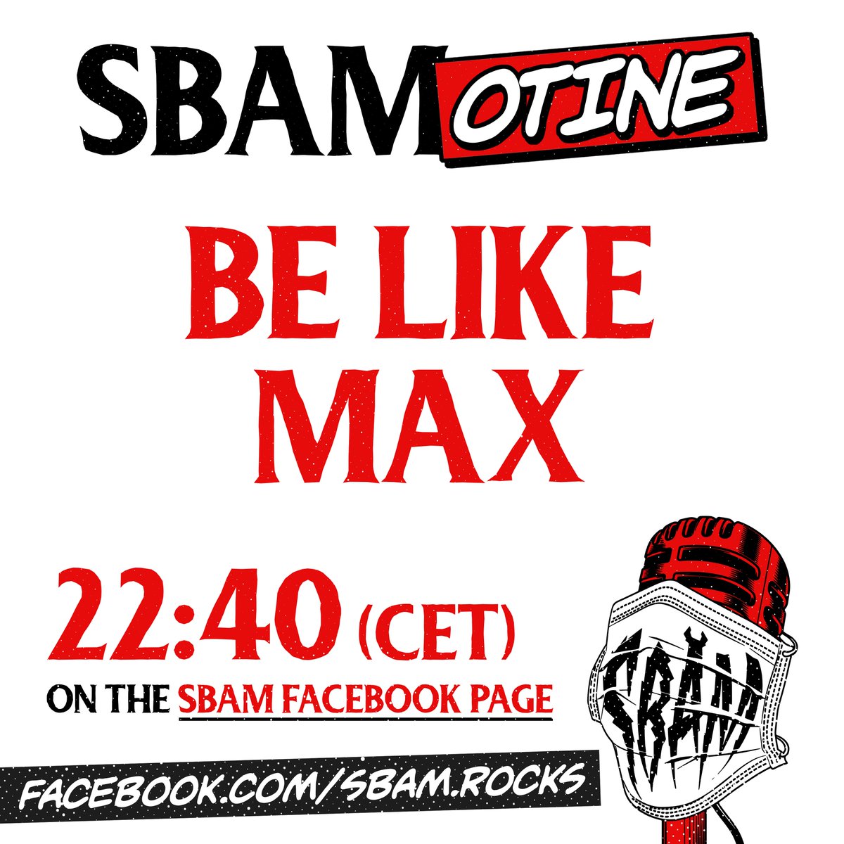 We'll be doing a live acoustic set today at 2:40pm PT at facebook.com/sbam.rocks Come say hi! Shows are going on now so check it out!