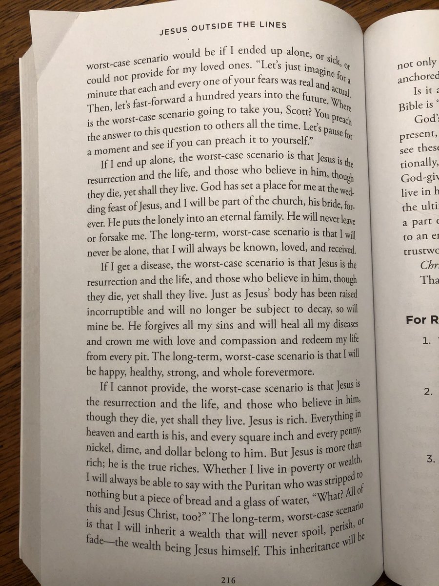 @scottsauls I appreciated your whole book “Jesus Outside The Lines” but this is the page I always come back to. Thank you. #worstcasescenario #Jesusislife