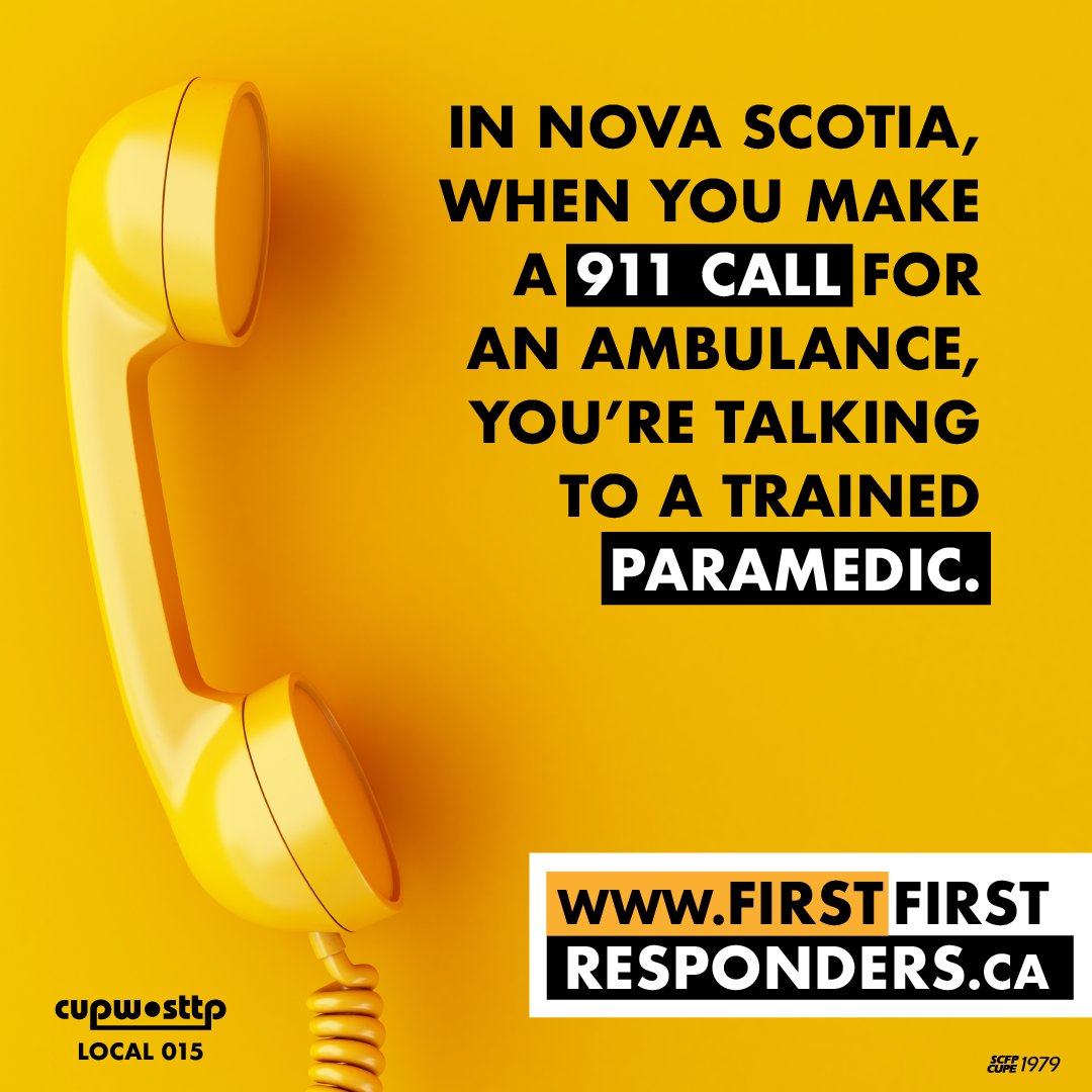EMCNS_Local's tweet photo. .@EMCNS_Local paramedic dispatchers are concerned that upcoming Fitch report findings may threaten our current standard of health care in Nova Scotia. Go to https://t.co/3Jfld6tcLY and tell your MLA #NoCutbacks to @EHS_NS services. #FirstFirstResponders #NSHealth #NSLab #NSPoli https://t.co/XnLOa9Nptg