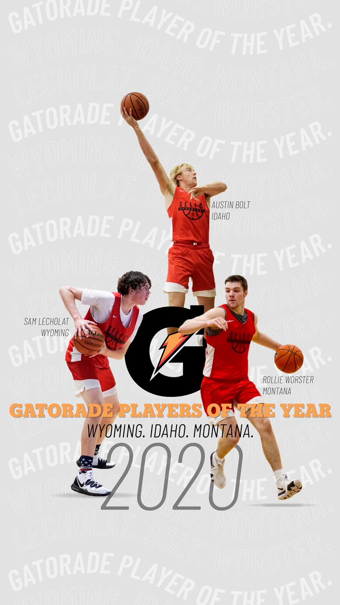 SelectHoopsUSA's tweet photo. Big time congrats to Sam Lecholat, Austin Bolt, & Rollie Worster on being named the 2020 Gatorade Player of the Year in their state. @406mtsports @prephoopsid @WyoSports https://t.co/vC58GvbWP8