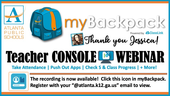 DrDandyWalker's tweet photo. Missed the @APSmyBackpack #TeacherConsole webinar this morning? The recording is now available in your @APSUpdate #APSmyBackpack!  

Or click here [w/"https://t.co/CmPbnGXNxn" credentials]: https://t.co/YlJxpDC54J

💙Thx 4 hosting @jessiekbas!!!💙
@APSInstructTech #APSDLDays2020 https://t.co/rEXz2ROW7h