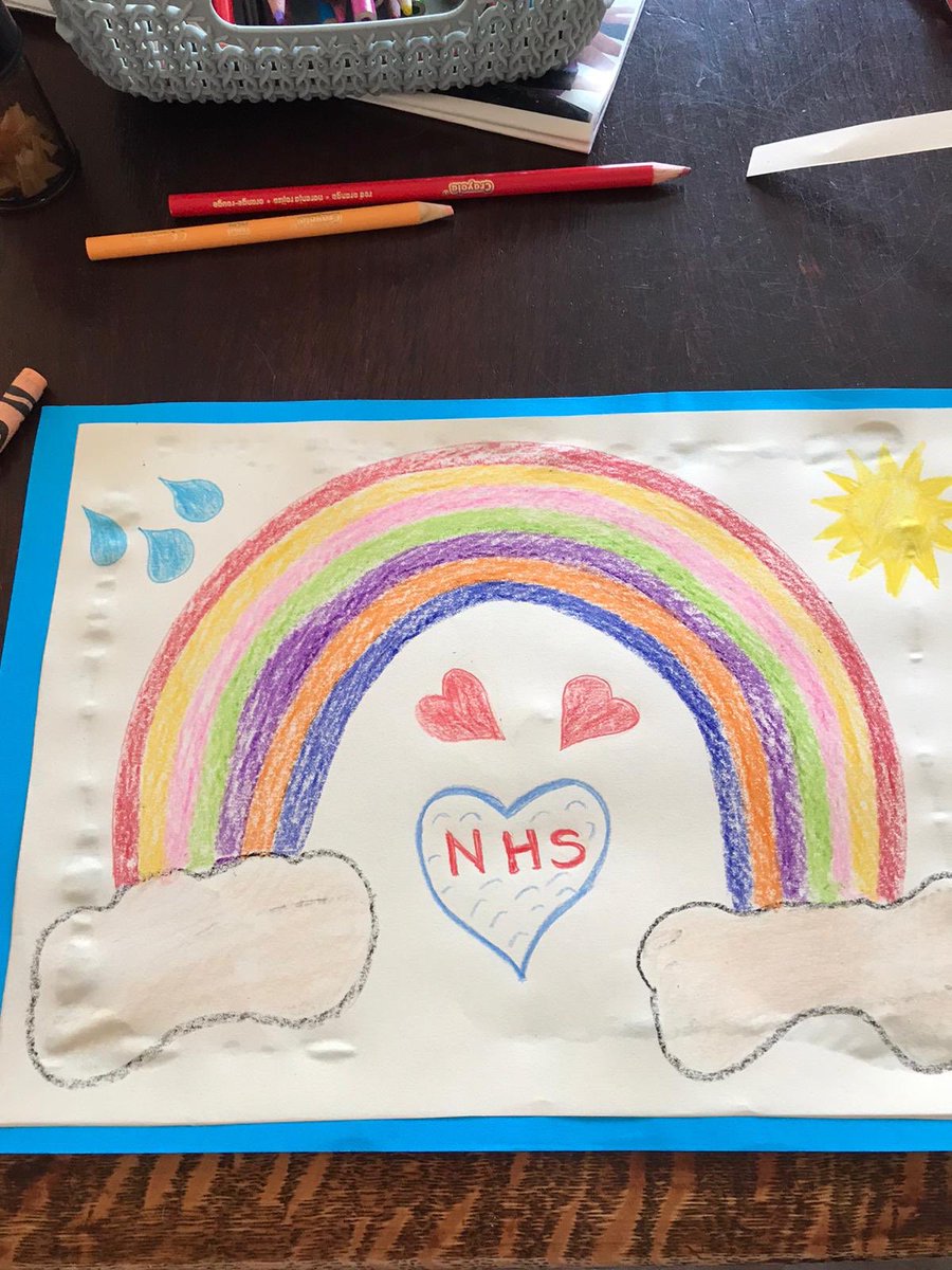 The mother-in law drew this heart felt picture.  It’s very simple but a picture paints a 1000 words #lovethenhs #nhs