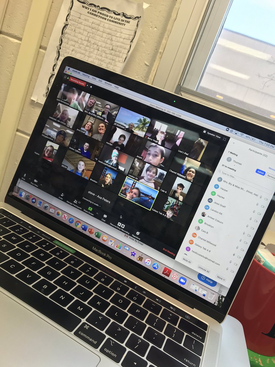 bunnizzg48's tweet photo. Last night my teaching partner @williamsonGES and I hosted our first 3rd grade zoom meeting and it was so good to “see” our kids again! We miss them so much, but we continue to teach and learn each day! https://t.co/lSwDSUUXv7
