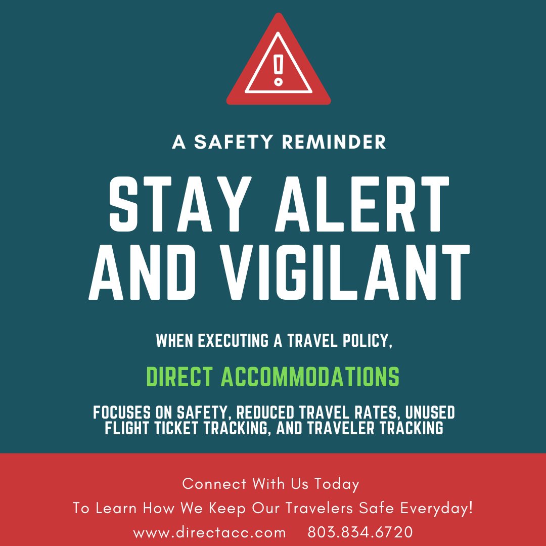 Directaccomm's tweet image. What does your current Company Travel Policy look like? We are happy to review and make recommondations to reduce travel costs and keep safety first when your employees travel.