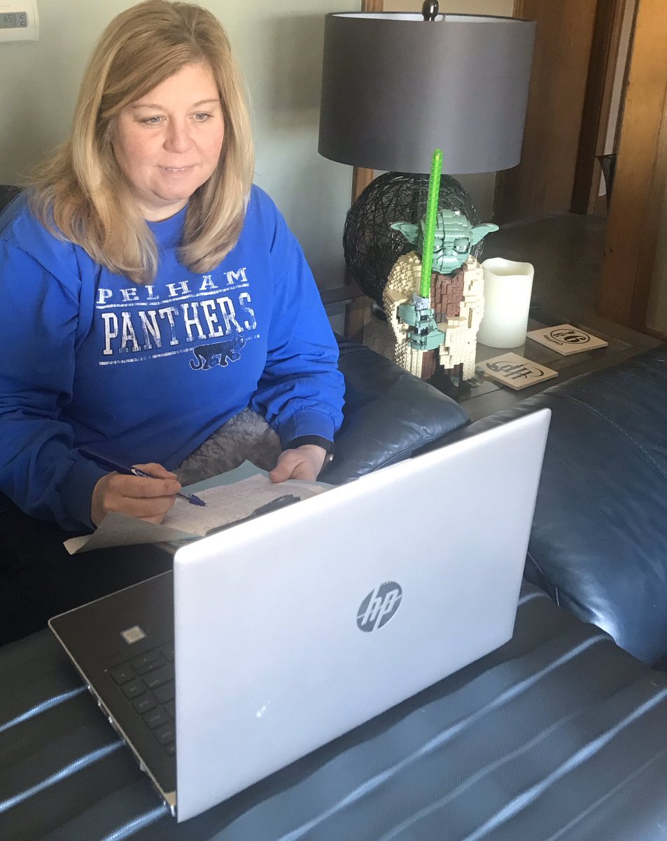MrsKiranePES's tweet photo. Showing my school spirit during a Google Meet help session! #PESMarchspirit2020 https://t.co/iby9kBHCRv