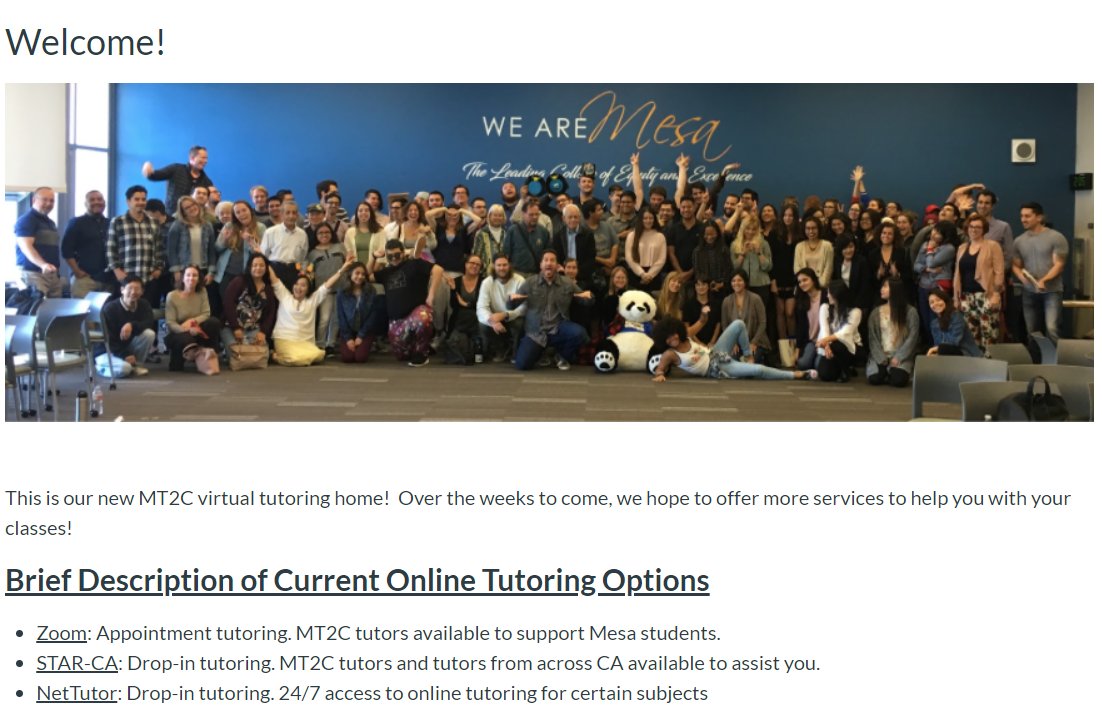 sdmesaIE's tweet photo. 👉There is FREE online tutoring support available for students at @sdmesa_mt2c  
The 3 options: 
 🍦on-on-one appointment: on Zoom 
 🍧online drop-in: STAR-CA Tutoring Consortium
 🍨online drop-in: Net-Tutor
Choose your flavor of tutoring and see for yourself!
@sdmesacollege https://t.co/a8B8iupIUk