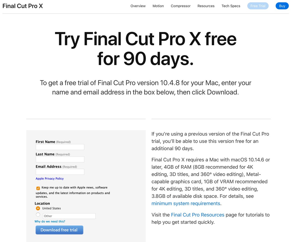 final cut pro x mac requirements
