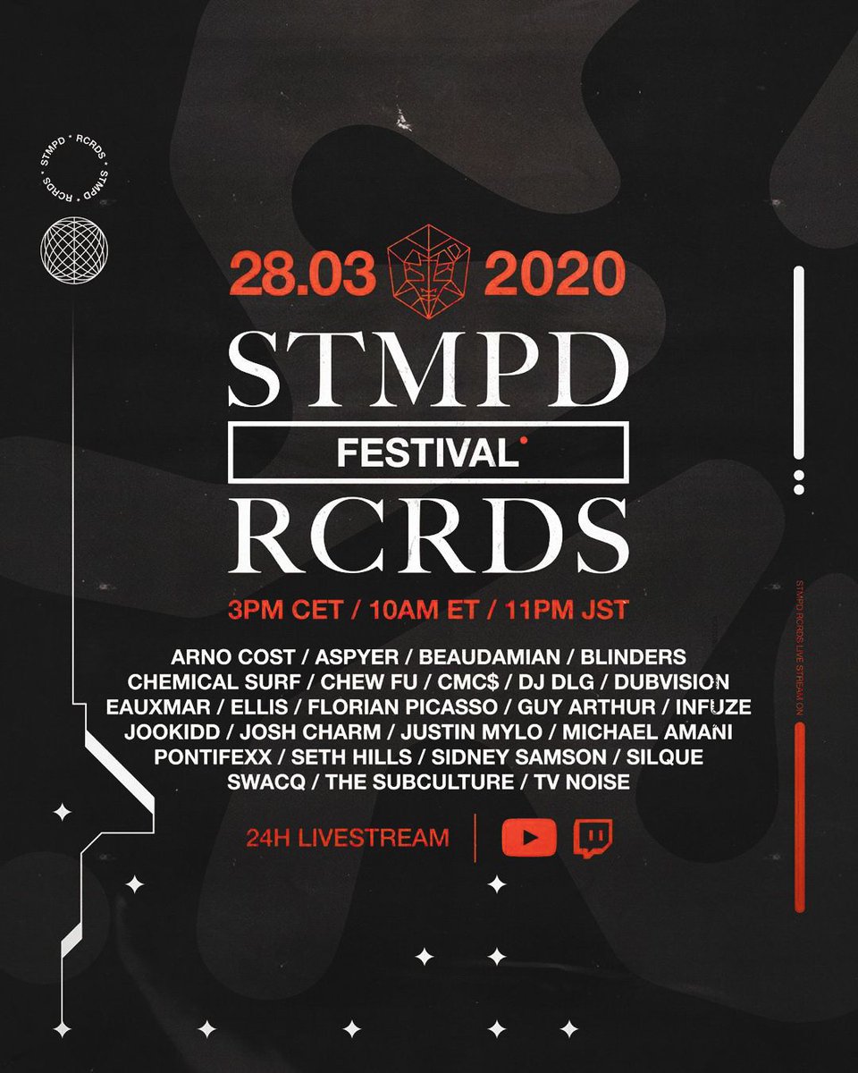 onelemental's tweet photo. ¡LINE UP para el Festival de STMPD RCRDS! #new #deep #house #techno #trance #future #edm #trap #music #deephouse #futurehouse #underground #elemental #dj #sevenlions #louisthechild #djpoolboi  #atrak #anna #carlcox #matroda #ghastly #twitch #stmpdrcrds https://t.co/Lj2rm97Lnj