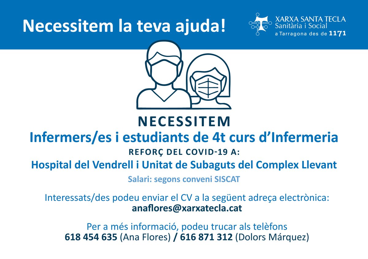 XarxaSantaTecla's tweet photo. #femxarxa contra el coronavirus.
Comparteix i ajuda'ns https://t.co/M3AMVymWc0