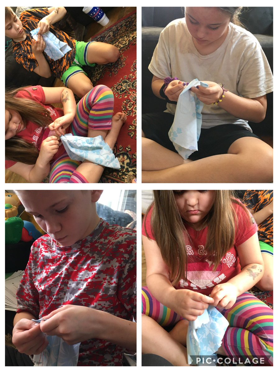 WhitAlmany's tweet photo. At Homeschool Almany, Friday’s are for life skills! Today we are sewing by hand! #raisethemup #lifeskills #Independence #selfsufficient #homeschool https://t.co/dpmAHCwkUf