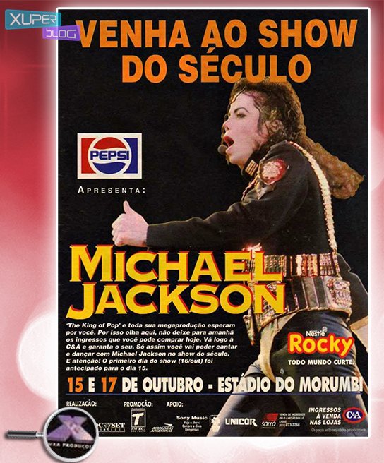 • Bônus #6Em 93, a Dangerous, de Michael Jackson, veio ao Brasil. Foi sua única turnê que passou por aqui.Xuxa foi a responsável. Ela esteve em Neverland e Jackson ficou encantada por ela, garantindo-lhe a parceria. Tudo relacionado a turnê tinha a marca da Xuxa Produções.