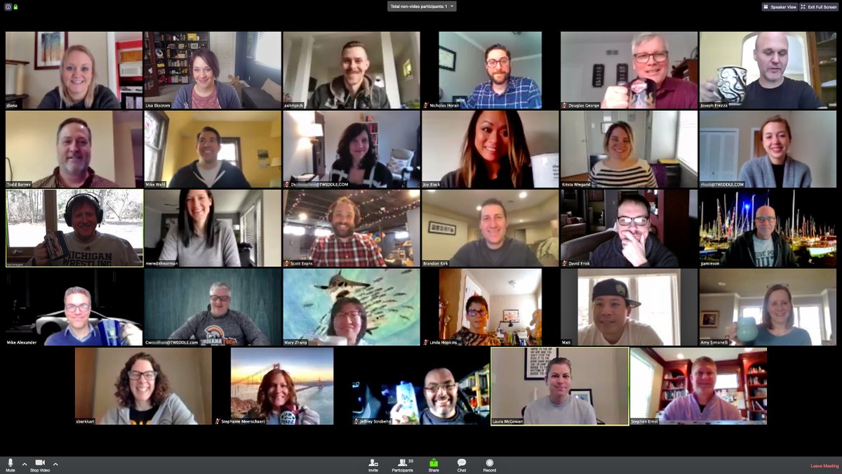 TweddleGroup's tweet photo. Our continued commitment to client deliverables during the shelter-in-place order means some big virtual meetings. Everybody stay safe out there!
.
.
.
#TweddleGroup #ProductSupportMadeEasy #CustomerSatisfaction #WFH #SocialDistancing #StayHomeStaySafe https://t.co/4BBLlQ90BR