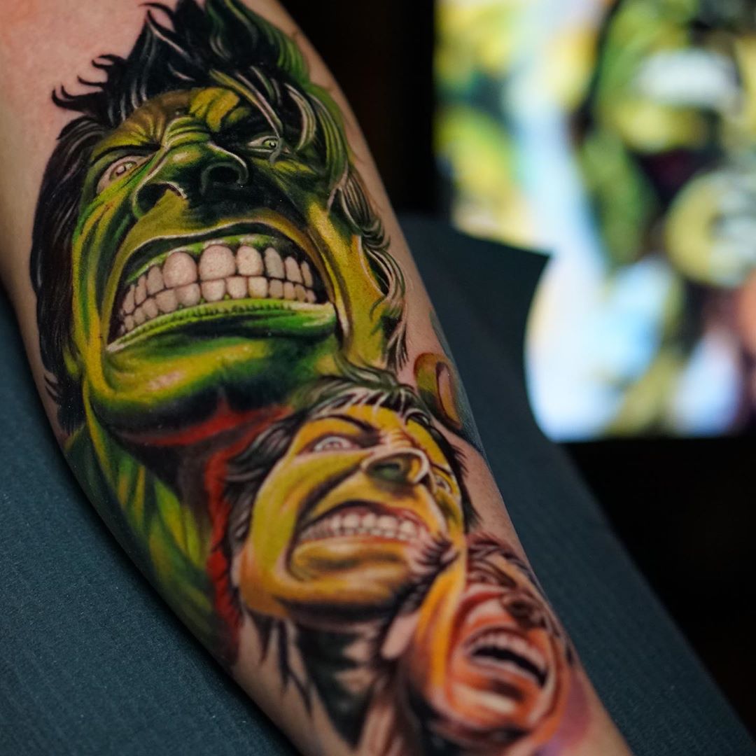 PainfulPleasure's tweet photo. Throwback to this in-progress Hulk piece waiting to be completed by @rubenbtattoo on Instagram. Hopefully we can all be back to tattooing soon!
#painfulpleasures #tattoosupply #piercingsupply #hulktattoo #colortattoo #theincrediblehulk #comictattoos #marvel #marveltattoos https://t.co/eRbG5KATUu