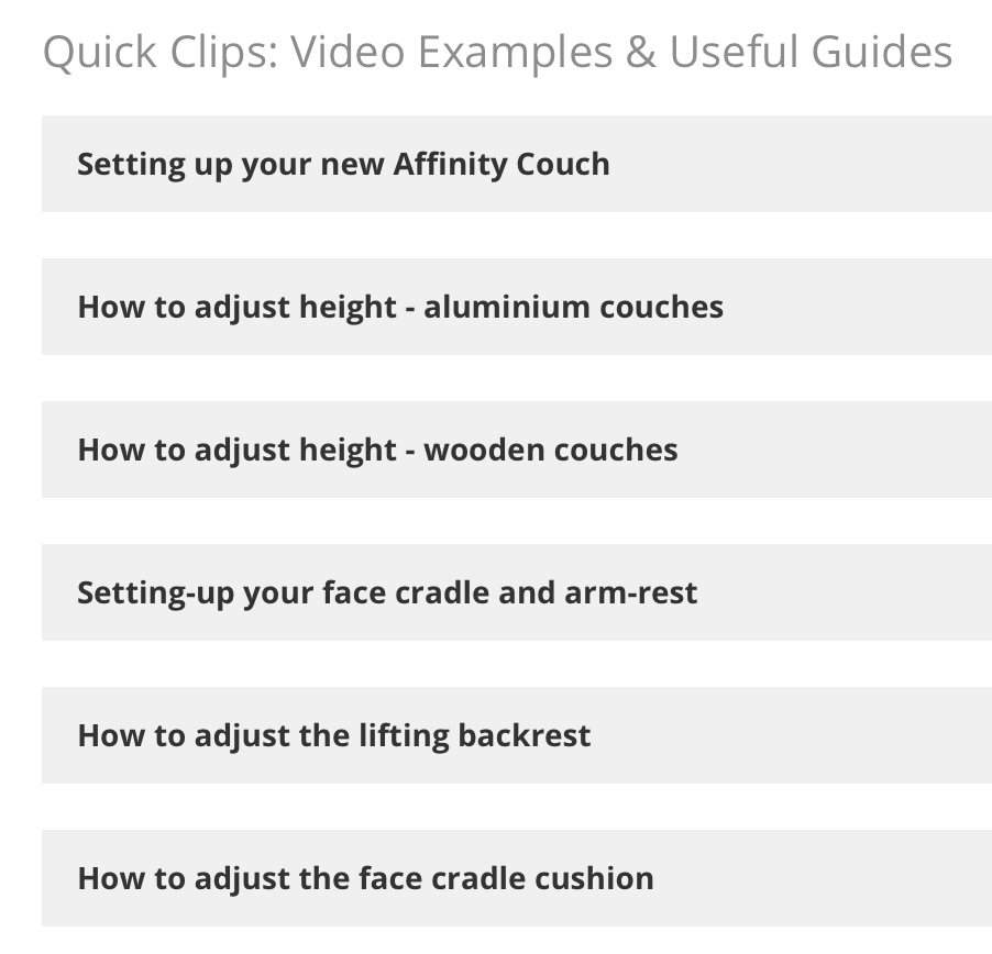 BodyMassageShop's tweet photo. Did you know? We have short video clips on our therapy table product pages to show you what to expect when your new couch arrives. See how to setup, adjust and get started easily. https://t.co/0OBru30RBe https://t.co/V9NdBDha6p