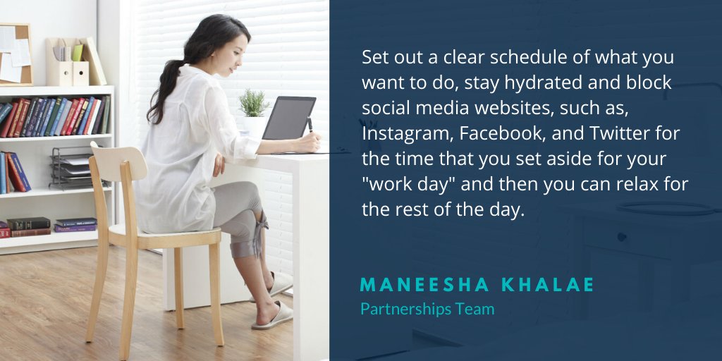 CCDERC_SA's tweet photo. Happy Friday! Here is the first Student Ambassador tip on online learning and how best to work from home, from our very own Maneesha Khalae! #StudentAmbassadorTips #TipOfTheDay @BU_CCD https://t.co/jXakQjMi7Z