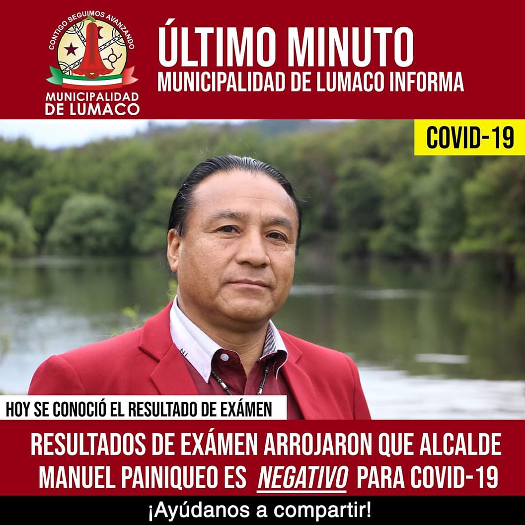 Alcalde Manuel Painiqueo dio negativo en exámen de COVID-19
