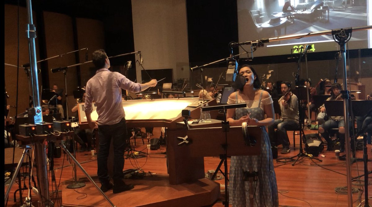 jeffersonrusso's tweet photo. This was incredible! Conducting the #HollywoodStudioSymphony recording our version of Irving Berlin’s “Blue Skies”. Performed by the incredible @TheIsaBriones live in the room for the #Picard finale! This single is out now. The rest of the OST comes out next week. #LLAP 🖖 https://t.co/zfhbiFLxiX